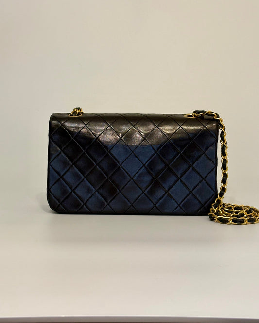 Vintage Chanel Classic Full Flap 24K Gold Hardware