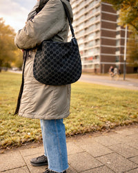 Vintage Gucci Hobo Suede Shoulder Bag