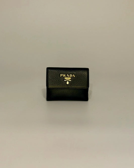 Prada Leren tri-fold portemonnee