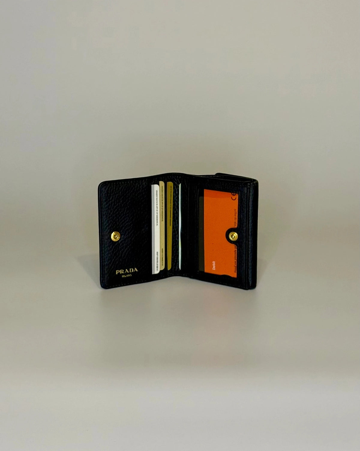 Prada Leather Tri-fold Wallet