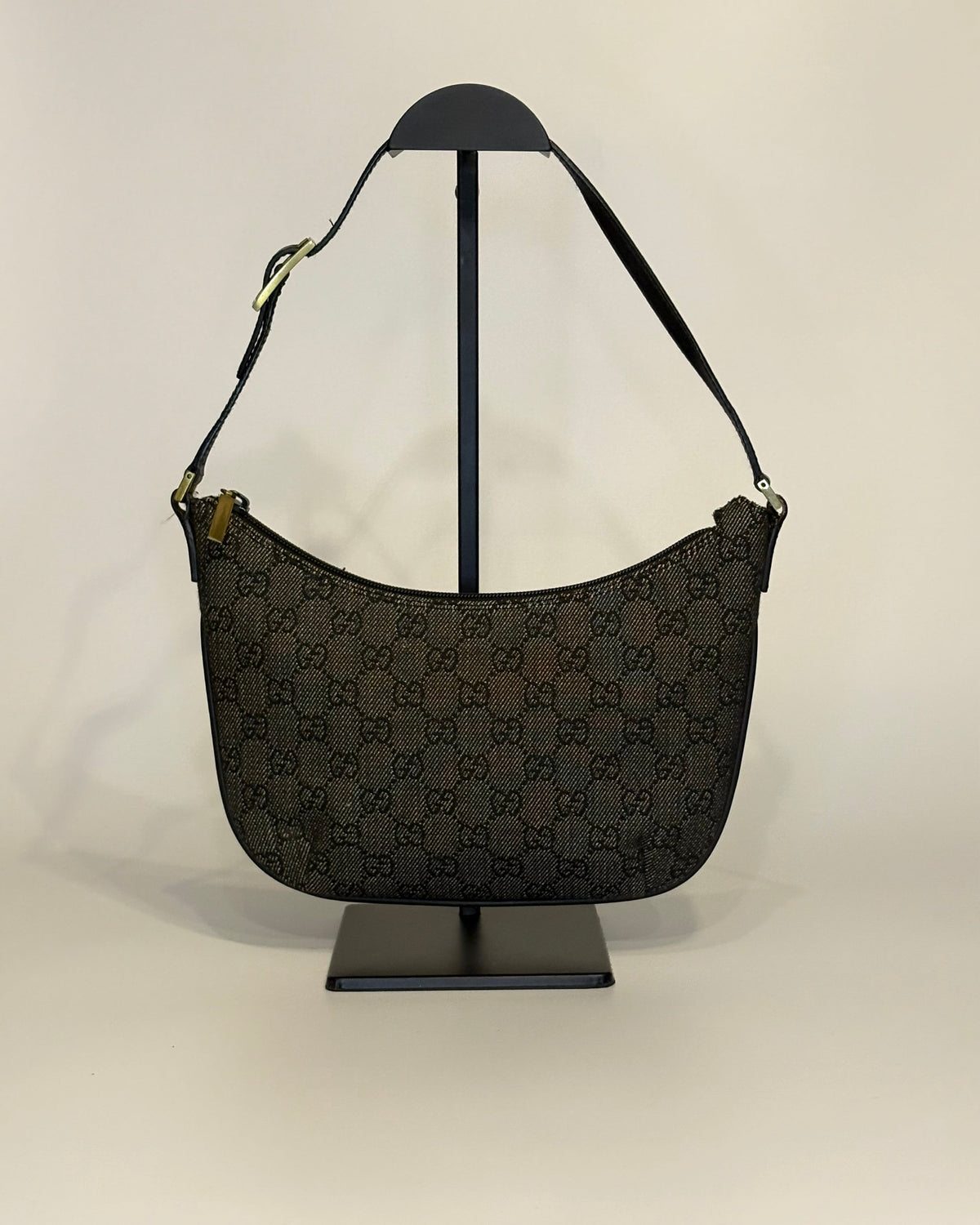 Vintage Gucci Hobo GG Canvas Shoulder Bag