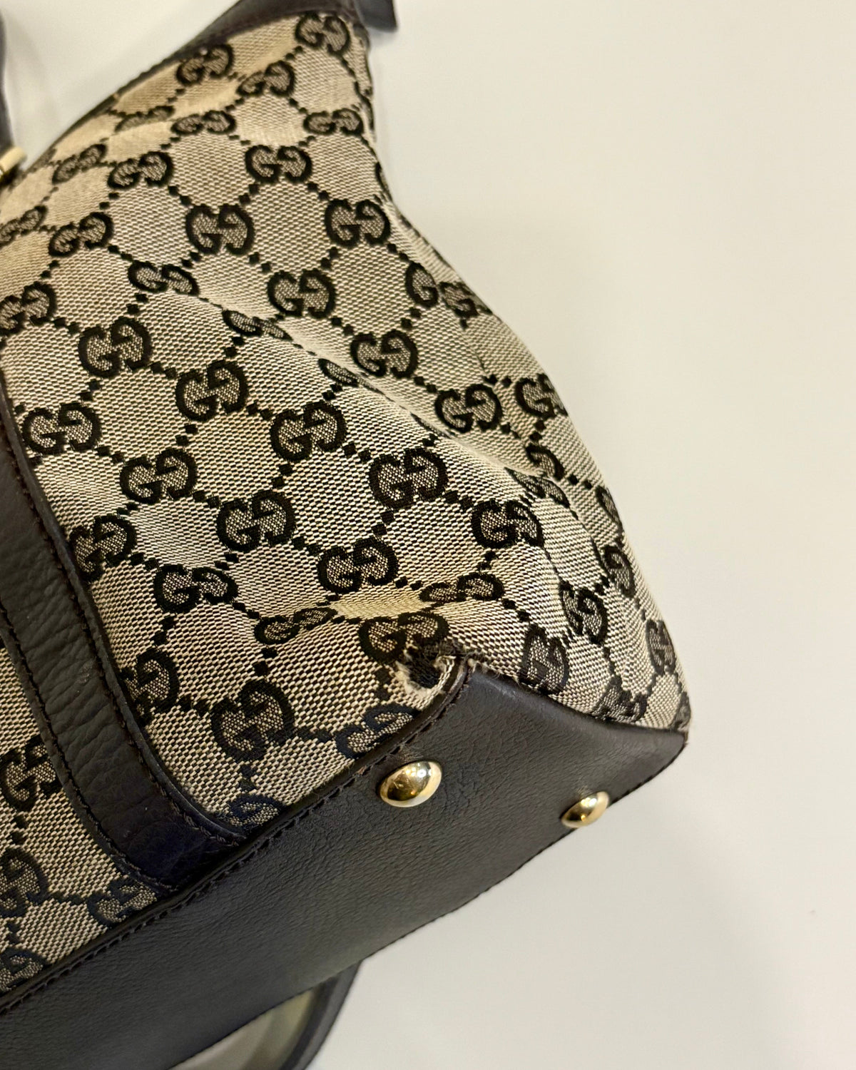 Vintage Gucci Abbey GG Canvas Tote Bag