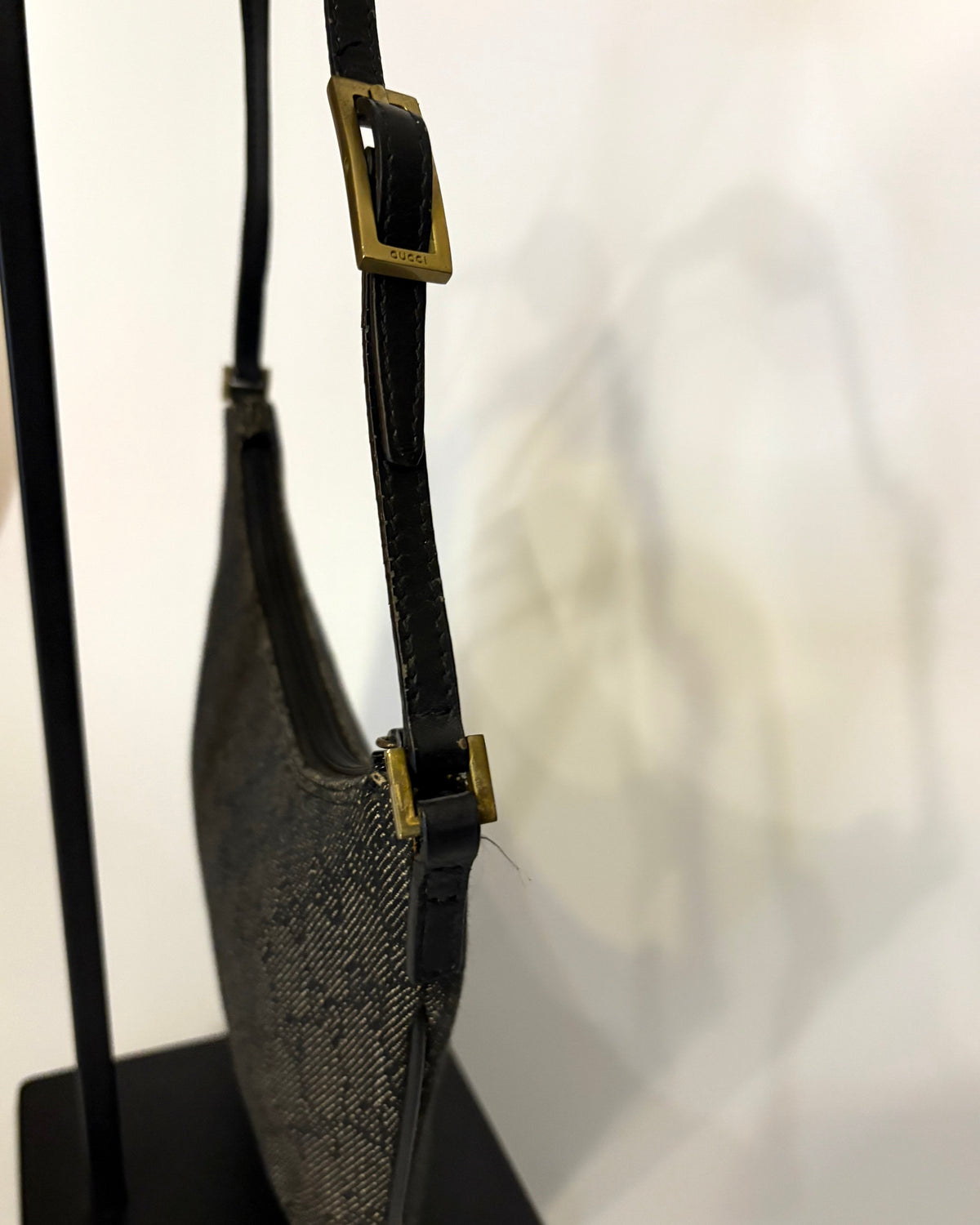 Vintage Gucci Hobo GG Canvas Shoulder Bag