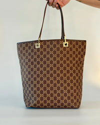 Vintage Gucci CC Canvas Tote Bag