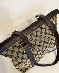 Vintage Gucci Abbey GG Canvas Tote Bag