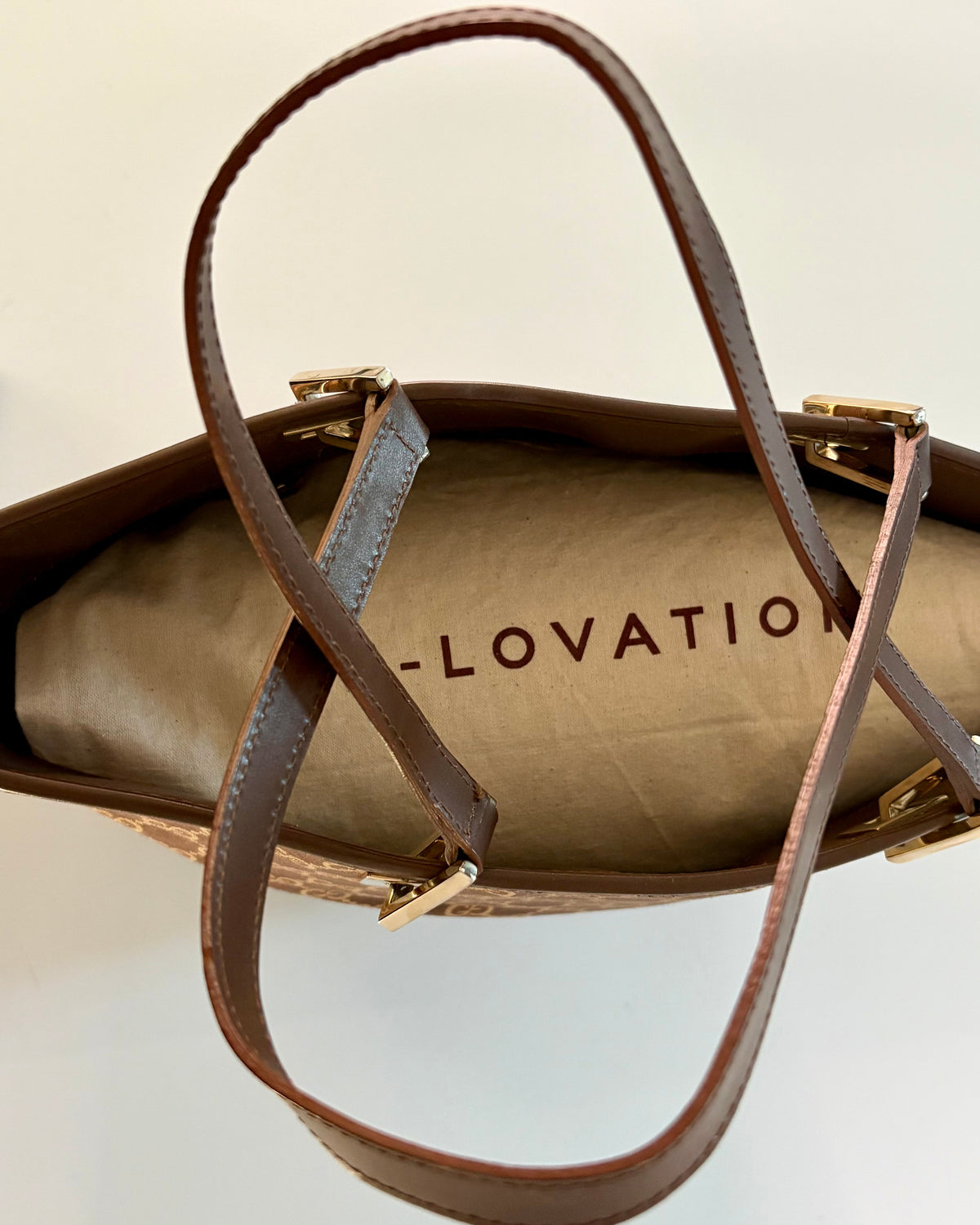 Vintage Gucci CC Canvas Tote Bag
