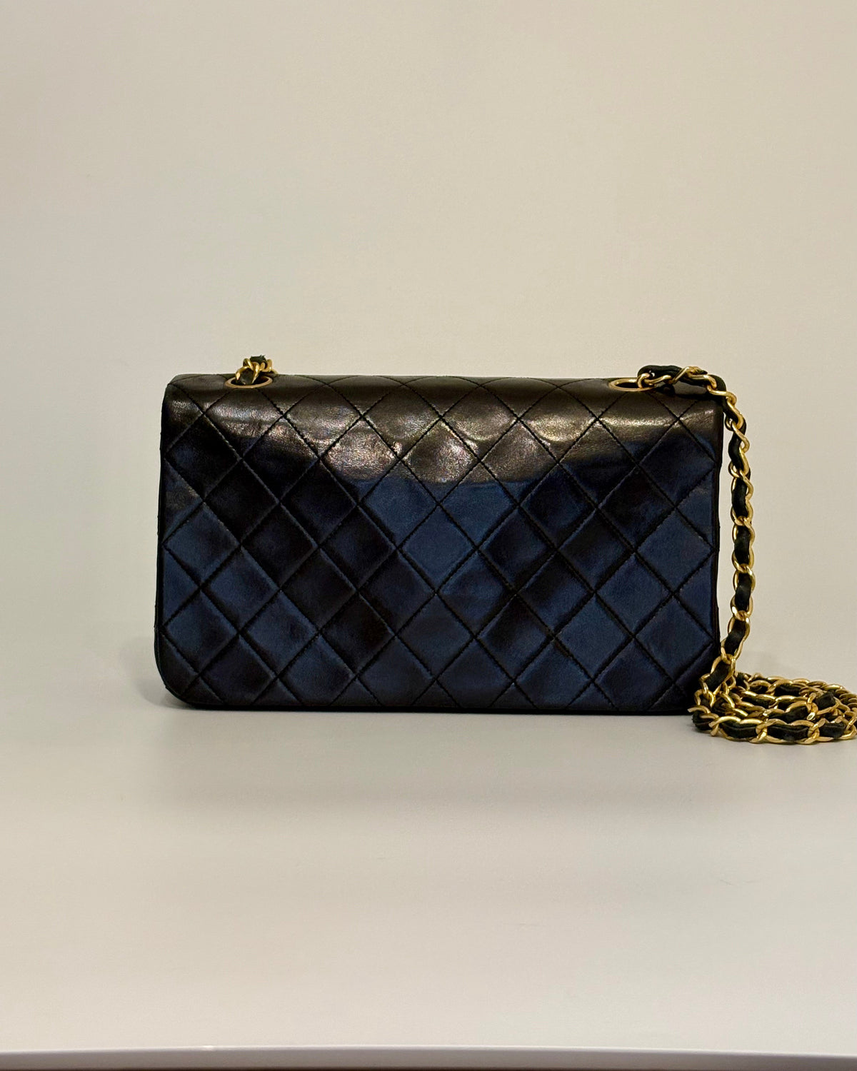 Vintage Chanel Classic Full Flap 24K Gold Hardware