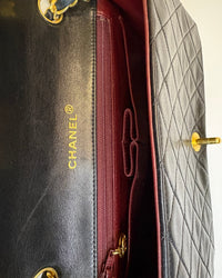 Vintage Chanel Classic Full Flap 24K Gold Hardware