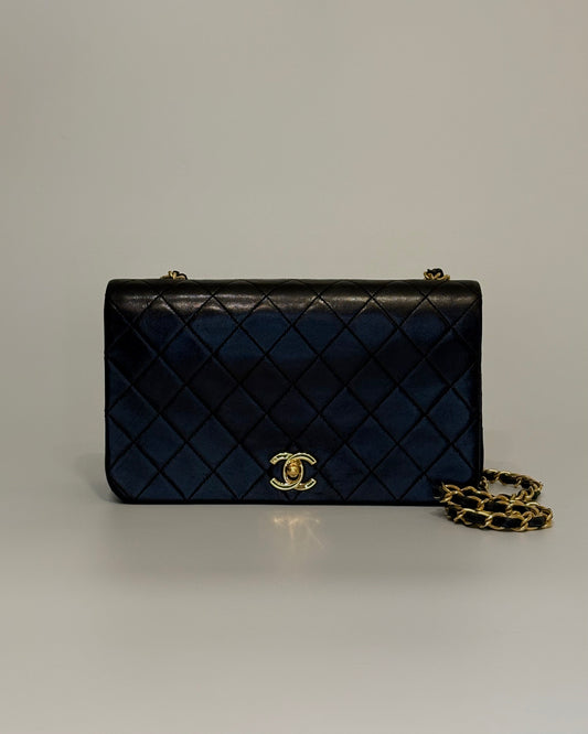 Vintage Chanel Classic Full Flap 24K Gold Hardware