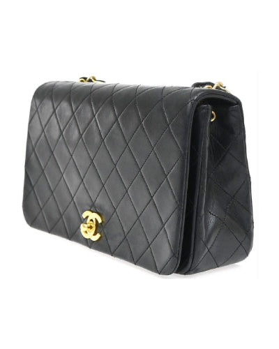 Vintage Chanel Classic Full Flap 24K Gold Hardware